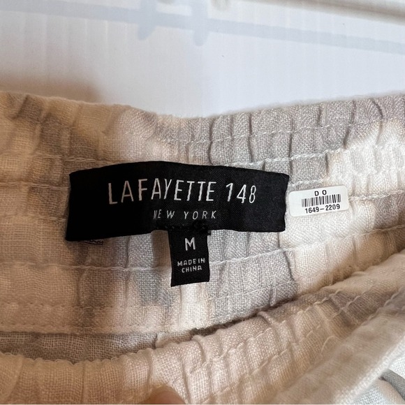 LAFAYETTE 148 100% Linen Tropical Print Wide‎ Leg Pants. Size Medium - Picture 7 of 8